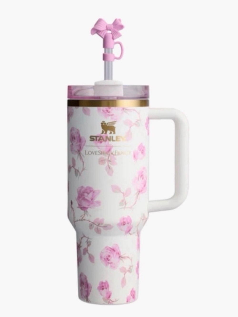 Stanley Love Shack Fancy 40 oz ribbon 🎀 Rosa tumbler